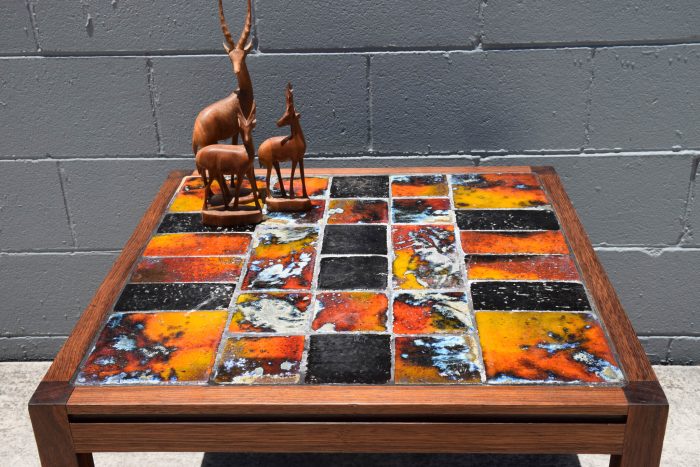 Mid Century Tiled Top Coffee Table Circa 1970s Structured Rebellion