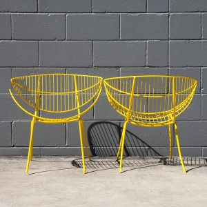 round wire outdoor chairs