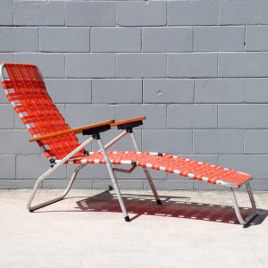 Webbed folding chaise discount lounge